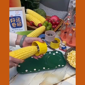 Peeler Jagung Praktis Pisau Gerigi Stainless Steel / Alat Parutan Biji Jagung Salad Cutter Putar