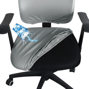 1/2Pcs Waterproof Office Desk Chair Cover PU Chair Seat Cover Stretchable Rotating Computer Arm Chair Slipcovers Protector Cover