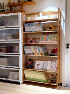Bamboo Book Rack 5/6 Layers Storage Shelf Rack Office File Book Rak Household Simple Display Rack 书架/储物架