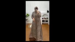 Gamis Terbaru 2023 Kekinian HAYYA DRESS Ceruty Mix Brukat Baju Kondangan Muslimah Mewah Dres