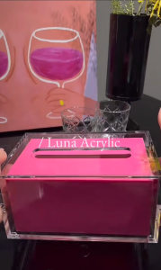 Customizable Colored Acrylic Tissue Dispenser Sturdy Recessed Cover Tissue Box Multiple Color Options Acrylic Napkin Storage Box,Custom Logo & Size Available