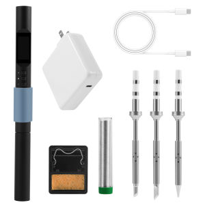 FEITA | PTS200 Smart Mini Portable Soldering Iron Kit Welding Tool 100W Electronic Soldering Iron With Type-C Charger Solder Wire & Tips