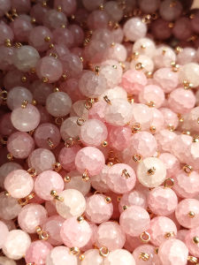 Romantic Sakura Pink Ice Crack Bead Button Chinese Style Qipao Hanfu Shirt Ancient Style Clothing Button DIY Sewing Accessories