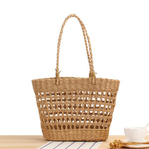 Túi Đeo Vai Bằng Giấy Đan Rỗng Phong Cách Mới INS Túi Xách Mùa Hè Bằng Rơm Túi Xách Túi Xách Đeo Vai Đơn Cho Phụ Nữ Và Nam