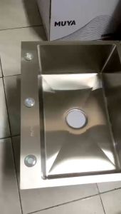 SINK KITCHEN 60 x 45 CM SILVER / Bak Cuci Piring 1 Lubang Silver / Bak Cuci Piring Premium / Kitchen Sink Silver Premium 60x45 Bak Cuci Piring Besi Tahan Karat Kitchen Sink Muya Ekonomis - Lazada