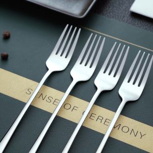 Thickening Gold Plated Stainless Fork Spoon Set Goodquality Stainless steel Gold Spoon and Fork Set Strong and Durable Dinnerware