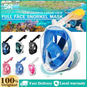 Professional Easy Breath Dry Diving Full Face Mask Swimming Goggles for Gopro Camera Underwater Scuba Men Women Anti Fog Snorkeling Respiratory Masks Safe Waterproof Equipment for Adult Youth Gear Set for Impact Resistant with Free Bag
