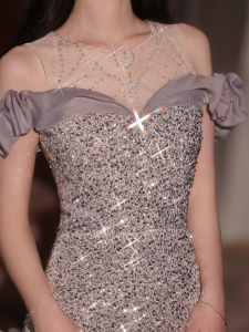 ชุดราตรีสุดหรูหรา ชุดเดรสยาวทรงหางปลา ชุดเสื้อผ้าทำงานสไตล์สตรีทสำหรับผู้หญิง ฤดูใบไม้ร่วง 2024 ชุดราตรีสุดหรูหรา