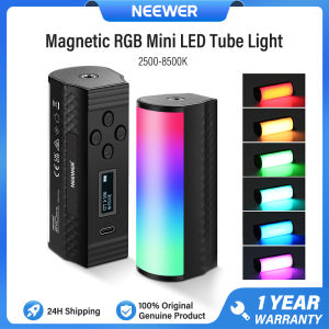 NEEWER Đèn cầm tay từ tính Đèn LED mini RGB đầy đủ Đèn ống máy ảnh có thể điều chỉnh độ sáng 2500-8500K cho nhiếp ảnh studio Vlog TL96RGB
