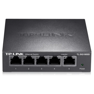 TP-Link | TP-Link 5-8Port Gigabit Ethernet Switch 1000BASE-T Network Switch Plug And Play TL-SG1005D - Internet Splitter Hub