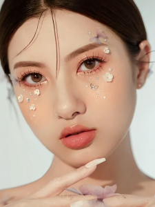 Face Sticker Ornament Clavicle Face Eye Makeup Butterfly Stick-on Crystals Pearl Makeup Light Diamond Tear Diamond Diamond in the Debris Makeup Stage Bride