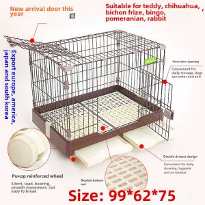 Indoor Teddy Dog Cage Pet Small Dog Cage Corgi Dog Rabbit Cage Rabbit Fence Dog Kennel Cage by Chuan Yi Brand Silver Flower 2256