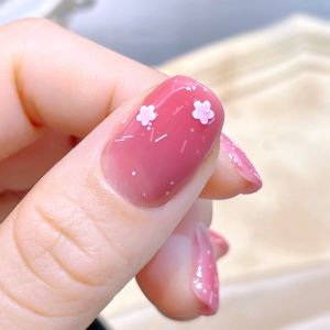 Tự Làm Son Móng Tay Màu Hoa Lấp Lánh Không Cần Nướng Khô Nhanh Màu Trơn Chống Trượt Mùa Xuân Hè Trắng Làm Đẹp Móng Tay Màu Nude Có Thể Kéo