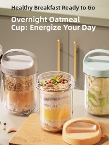 GIANXI | Portable Sealed Breakfast Cup with Lid and Spoon