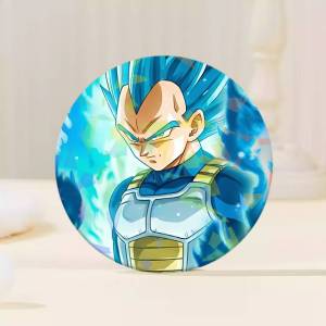 D-DRAGON BALL Magic Shark Goku Vegeta Shinny H Badge Set Glass Shine Brooches Lapel Backpack Costume Gifts Decoration Birthday