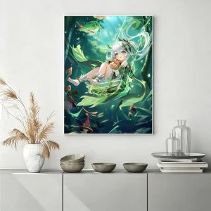 Kayou | Game Character Genshin Nahida Poster s Art Print Retro Vintage Wall Decor HD Living Room Home Office Gift Occasion