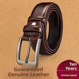 CARTELO | Mens Retro Business Casual Leather Belt with Pin Buckle Durable