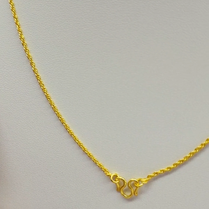 สร้อยคอทองลายเกลียวเชือก ความยาว 16 18 นิ้ว ทองชุบ ทองปลอม ดูดี ดีไซน์น่ารัก สร้อยแฟชั่น มีปลายทาง