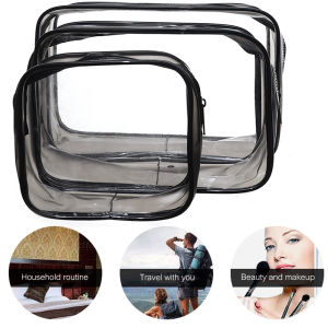 【On Sale】ถุงเครื่องสำอางเสริมความงามกระเป๋าแต่งหน้าแบบใสกระเป๋าใส่ของสำหรับเดินทางถุงพีวีซีโปร่งใส