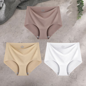 3Pcs/Set Traceless High Rise Elastic Panties For Women Seamless Solid Color Breathable Underpants Female Intimate Lingerie S-XXL