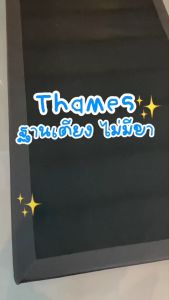 Thames เตียงนอน ฐานเตียง ผลิตจากไม้แท้ แข็งแรง ทนทาน หุ้มหนัง PVC กันน้ำกันฝุ่น