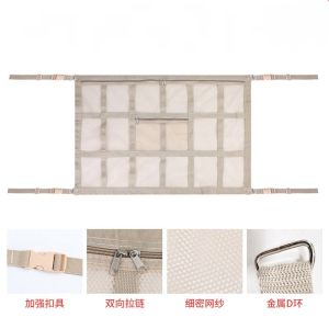 Car Ceiling Roof Interior Storage Net Universal Organizer Adjustable Mesh Luggage Net Accessories Jaring Simpan Atap Kereta
