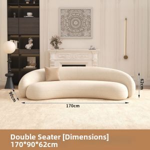 YIZUO |French Vintage Cream Style Curved Sofa