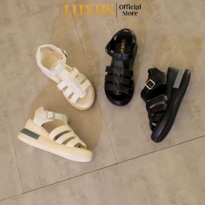 Luxus Wonyoung Sendal Korea Impor Sendal Tali Black dan White Nyaman Dipakai LX2033
