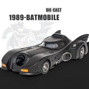 1:18 1989 Batmobile Die-cast Car with Batman Figure Toys for Kids and Adults  Black