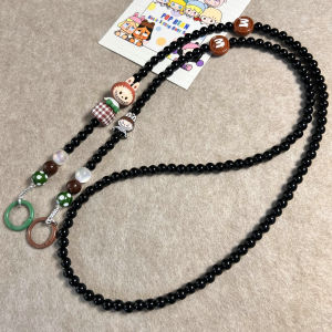 Long Pure Color Mobile Phone Strap Crossbody Labubu Original Hanging Neck Chain Acrylic Material Universal DIY Phone Accessory