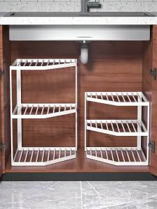 Corner Floor-standing Vertical Multi-layer Kitchen Pot Rack