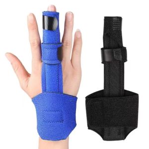 1 PCS Adjustable Finger Splint Pain Relief Trigger Finger Fixing Splint Straightening Brace Support Correction of mallet extensor tendon rupture with finger joint sheath aluminum alloy splint