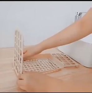 Rak Plastik Polos Mini Jaring 2 Susun - Rak Dapur/Kosmetik Tingkat