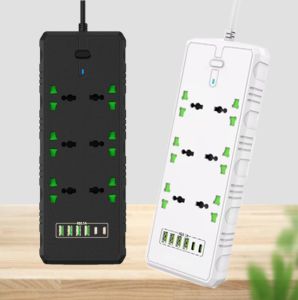 TB-T27 6 Universal Socket 2 PD 4 USB Port Outlet Charger Heavy Duty Power Strip Extension with Switch