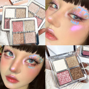 【XZ Beauty】4 Colors Diamond Highlighter Powder Palette Glitter Face Contour Brighten Makeup Shimmer Three-dimensional High Light Cosmetic