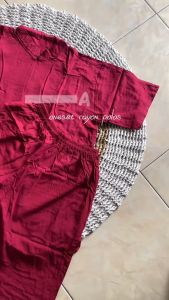 Dedilarise Dinda Set Setelan Rayon Wanita Premium Kekinian 2023 One Set Blouse Dinda Daily Set Lengan Pendek