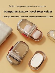 Portable Mini Double Layer Sealed Soap Dish Travel Business Trip Soap Box Compact Size Bathroom Organizer by BDO