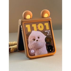 Bear Ear Phone Case Full Cover Foldable Screen Handheld Huawei PuraX Xiaomi Mixflip2 Honor Magicvflip2 Compatible Accessories