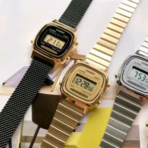 คาสิโอ Casio LA670WEM-7D สายสเตนเลส เลื่อนปรับระดับเองได้ สำหรับผู้หญิง ราคาพิเศษ 1ปี คู่มือใบประกันศูนย์CMG 💯%