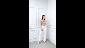 กางเกงขายาวเอวสูง - Memora basic pants