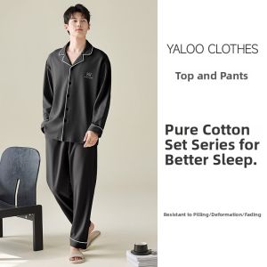 Cotton Pajama Set Long Sleeve Pants