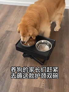 Adjustable Stainless Steel Dog Bowl Stand for Small Pets - Non-Slip Height-Adjustable Removable