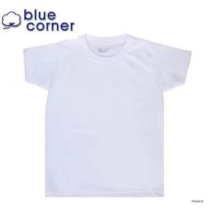 Kids Original Blue Corner Round Neck White T-Shirt For Kids 100% Cotton Original Blue Corner