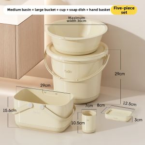 TAOXIAOHE | Thick Covered Student Dormitory Wash and Laundry Bucket Set