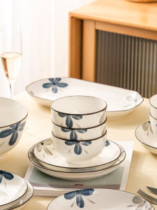 Practical Underglaze Ceramic Dishware Set