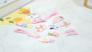 【COD&Local】14Pcs Little Girls Princess Hairpins Sweet Style Baby Animal/Flower Decoration Bangs Clip Set Lovely Children Hair Accessories