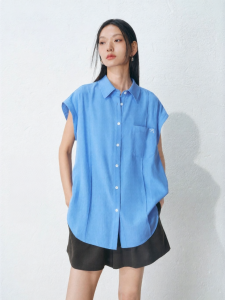 PEACEBIRD | Sleeveless Flax-Lyocell Blend Shirt