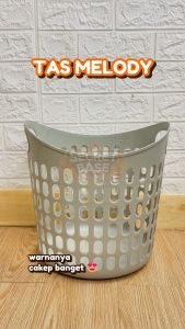 TAS MELODY - Keranjang Plastik Besar / Box / Keranjang Serbaguna Belanja Minimarket Laundry