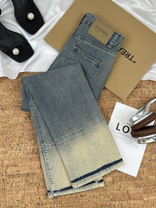 High Waist Straight Leg Jeans Womens Slim Fit Gradient Small Size Smoke Tube Pants Casual Style Cotton Stretch Denim