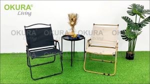 OKURA Foldable Camping Chair Outdoor Chair Portable Chair Hiking Chair Beach Picnic Chair Hiking Stools Kerusi Lipat 露營椅